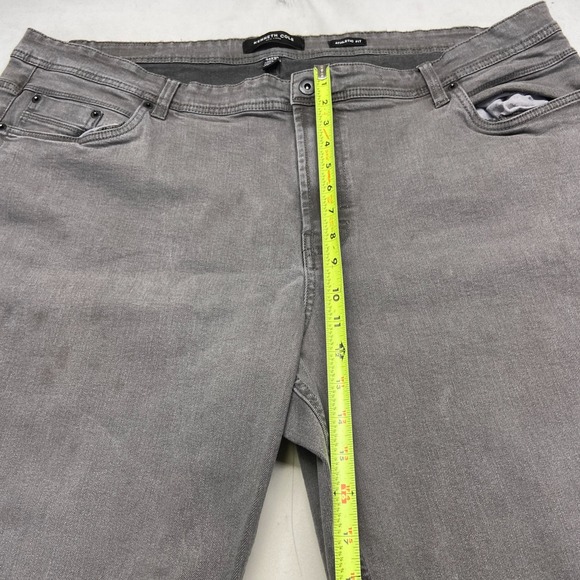 Kenneth Cole New York Today Is Your Day Athletic Fit Jeans Men 44x30 Gray Cotton - Picture 4 of 16